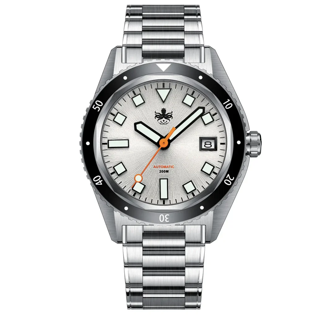 Phoibos Argo 200M PY052E Spiral Sunray Silver White