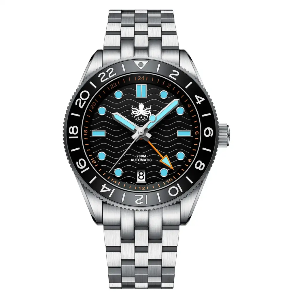 Phoibos Wave Master GMT 200M PY049C Black